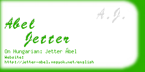 abel jetter business card