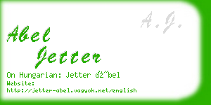 abel jetter business card